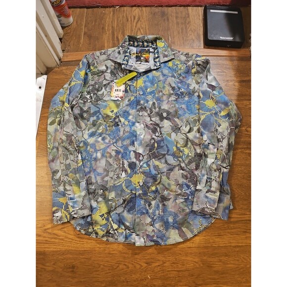 NWT Robert Graham Mens Medium Classic Fit Oasis Multicolor Button Shirt Floral - Picture 1 of 11